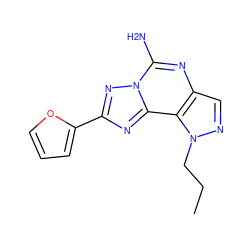 CCCn1ncc2nc(N)n3nc(-c4ccco4)nc3c21 ZINC000073220952