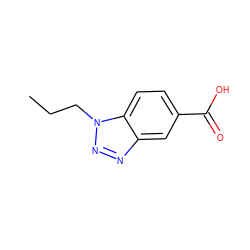 CCCn1nnc2cc(C(=O)O)ccc21 ZINC000009237228