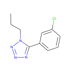 CCCn1nnnc1-c1cccc(Cl)c1 ZINC000001405257