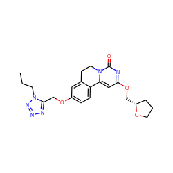 CCCn1nnnc1COc1ccc2c(c1)CCn1c-2cc(OC[C@@H]2CCCO2)nc1=O ZINC000220165379