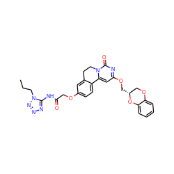 CCCn1nnnc1NC(=O)COc1ccc2c(c1)CCn1c-2cc(OC[C@@H]2COc3ccccc3O2)nc1=O ZINC000653679922