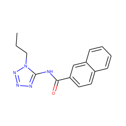 CCCn1nnnc1NC(=O)c1ccc2ccccc2c1 ZINC000000527215