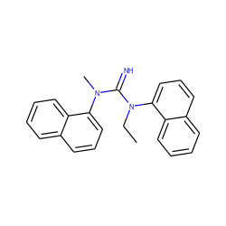 CCN(C(=N)N(C)c1cccc2ccccc12)c1cccc2ccccc12 ZINC000003796028