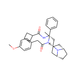 CCN(C(=O)Cc1ccc(OC)cc1)[C@@H]1C[C@@H]2CC[C@H](C1)N2CC[C@H](NC(=O)C1CCC1)c1ccccc1 ZINC000101228508