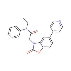 CCN(C(=O)Cn1c(=O)oc2ccc(-c3ccncc3)cc21)c1ccccc1 ZINC000096939245