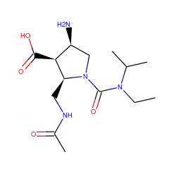 CCN(C(=O)N1C[C@H](N)[C@H](C(=O)O)[C@@H]1CNC(C)=O)C(C)C ZINC000169322280