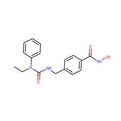 CCN(C(=O)NCc1ccc(C(=O)NO)cc1)c1ccccc1 ZINC000095578600