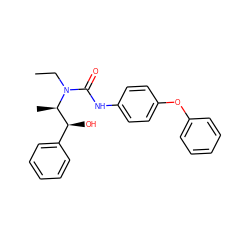 CCN(C(=O)Nc1ccc(Oc2ccccc2)cc1)[C@H](C)[C@@H](O)c1ccccc1 ZINC000013863333