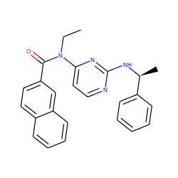 CCN(C(=O)c1ccc2ccccc2c1)c1ccnc(N[C@@H](C)c2ccccc2)n1 ZINC000049069284