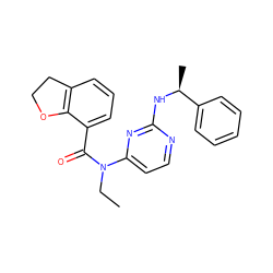 CCN(C(=O)c1cccc2c1OCC2)c1ccnc(N[C@@H](C)c2ccccc2)n1 ZINC000049072333