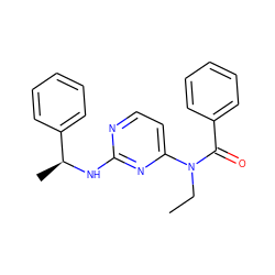 CCN(C(=O)c1ccccc1)c1ccnc(N[C@@H](C)c2ccccc2)n1 ZINC000049087856