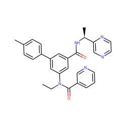 CCN(C(=O)c1cccnc1)c1cc(C(=O)N[C@@H](C)c2cnccn2)cc(-c2ccc(C)cc2)c1 ZINC000144102742