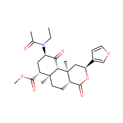 CCN(C(C)=O)[C@@H]1C[C@@H](C(=O)OC)[C@]2(C)CC[C@H]3C(=O)O[C@H](c4ccoc4)C[C@]3(C)[C@H]2C1=O ZINC000036221565