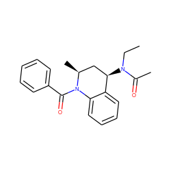 CCN(C(C)=O)[C@@H]1C[C@H](C)N(C(=O)c2ccccc2)c2ccccc21 ZINC000049785436