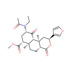 CCN(C(C)=O)[C@H]1C[C@@H](C(=O)OC)[C@]2(C)CC[C@H]3C(=O)O[C@H](c4ccoc4)C[C@]3(C)[C@H]2C1=O ZINC000036221629