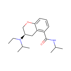 CCN(C(C)C)[C@H]1COc2cccc(C(=O)NC(C)C)c2C1 ZINC000013809356