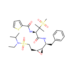 CCN(C(C)C)S(=O)(=O)CC[C@@H]1O[C@@H]1[C@H](Cc1ccccc1)NC(=O)[C@@H](NC(=O)c1cccs1)C(C)(C)S(C)(=O)=O ZINC000026577962