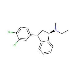 CCN(C)[C@@H]1C[C@@H](c2ccc(Cl)c(Cl)c2)c2ccccc21 ZINC000013835784