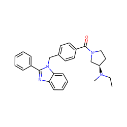 CCN(C)[C@@H]1CCN(C(=O)c2ccc(Cn3c(-c4ccccc4)nc4ccccc43)cc2)C1 ZINC000045365412