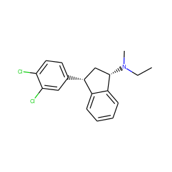 CCN(C)[C@H]1C[C@@H](c2ccc(Cl)c(Cl)c2)c2ccccc21 ZINC000013835795