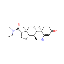 CCN(C)C(=O)[C@H]1CC[C@H]2[C@@H]3CNC4=CC(=O)CC[C@]4(C)[C@H]3CC[C@]12C ZINC000013733130