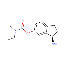 CCN(C)C(=O)Oc1ccc2c(c1)[C@H](N)CC2 ZINC000013492198