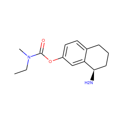 CCN(C)C(=O)Oc1ccc2c(c1)[C@H](N)CCC2 ZINC000013492234