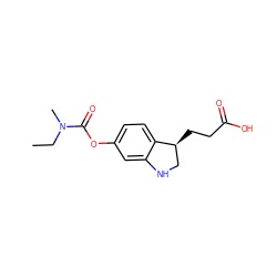 CCN(C)C(=O)Oc1ccc2c(c1)NC[C@@H]2CCC(=O)O ZINC000095564508