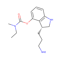 CCN(C)C(=O)Oc1cccc2c1[C@@H](CCCN)CN2 ZINC000169328535