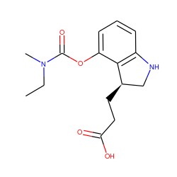 CCN(C)C(=O)Oc1cccc2c1[C@H](CCC(=O)O)CN2 ZINC000095564833