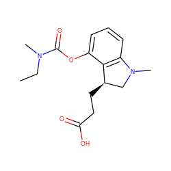 CCN(C)C(=O)Oc1cccc2c1[C@H](CCC(=O)O)CN2C ZINC000095566022