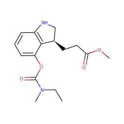 CCN(C)C(=O)Oc1cccc2c1[C@H](CCC(=O)OC)CN2 ZINC000095564657