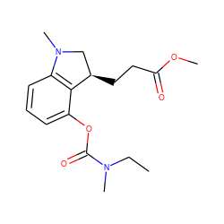 CCN(C)C(=O)Oc1cccc2c1[C@H](CCC(=O)OC)CN2C ZINC000095564744