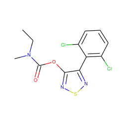 CCN(C)C(=O)Oc1nsnc1-c1c(Cl)cccc1Cl ZINC000000006647