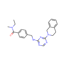 CCN(C)C(=O)c1ccc(CNc2ncnc(N3CCc4ccccc4C3)n2)cc1 ZINC000140412034