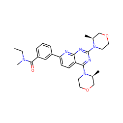 CCN(C)C(=O)c1cccc(-c2ccc3c(N4CCOC[C@@H]4C)nc(N4CCOC[C@@H]4C)nc3n2)c1 ZINC000139449772