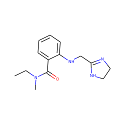 CCN(C)C(=O)c1ccccc1NCC1=NCCN1 ZINC000000026361