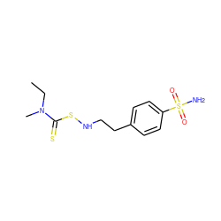 CCN(C)C(=S)SNCCc1ccc(S(N)(=O)=O)cc1 ZINC000034717892