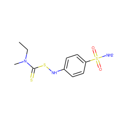 CCN(C)C(=S)SNc1ccc(S(N)(=O)=O)cc1 ZINC000034717898