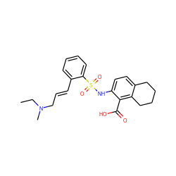 CCN(C)C/C=C/c1ccccc1S(=O)(=O)Nc1ccc2c(c1C(=O)O)CCCC2 ZINC000034661674