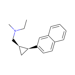 CCN(C)C[C@@H]1C[C@@H]1c1ccc2ccccc2c1 ZINC000028960464