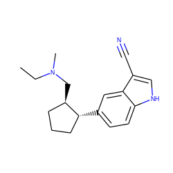 CCN(C)C[C@@H]1CCC[C@H]1c1ccc2[nH]cc(C#N)c2c1 ZINC000036429583