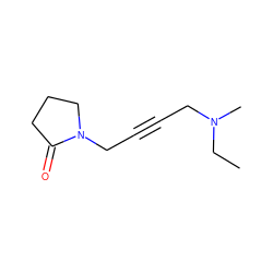 CCN(C)CC#CCN1CCCC1=O ZINC000013454534