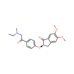 CCN(C)CC(=O)c1ccc(O[C@@H]2Cc3cc(OC)c(OC)cc3C2=O)cc1 ZINC000040866158