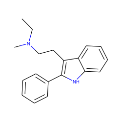 CCN(C)CCc1c(-c2ccccc2)[nH]c2ccccc12 ZINC000026647918