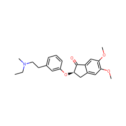 CCN(C)CCc1cccc(O[C@@H]2Cc3cc(OC)c(OC)cc3C2=O)c1 ZINC000040860083