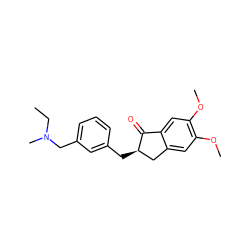 CCN(C)Cc1cccc(C[C@@H]2Cc3cc(OC)c(OC)cc3C2=O)c1 ZINC000040897594