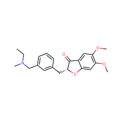 CCN(C)Cc1cccc(C[C@H]2Oc3cc(OC)c(OC)cc3C2=O)c1 ZINC000040898384