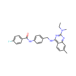 CCN(C)c1nc(NCc2ccc(NC(=O)c3ccc(F)cc3)cc2)c2ccc(C)cc2n1 ZINC000143627302