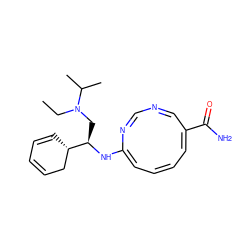 CCN(C[C@@H](Nc1ccccc(C(N)=O)cncn1)[C@H]1C=CC=CC1)C(C)C ZINC000166976287